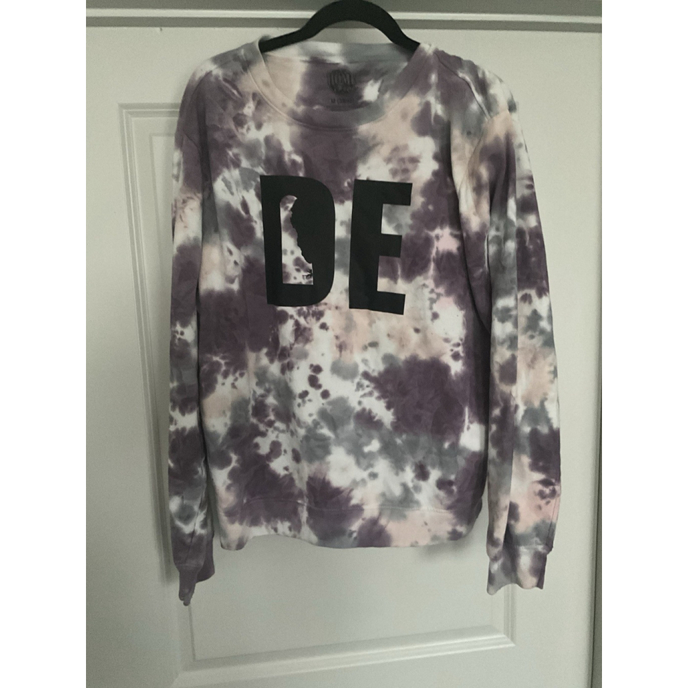Ladies Home Free "DE" Long Sleeve Multi Color Fleece‎ Sweatshirt - Size Medium
